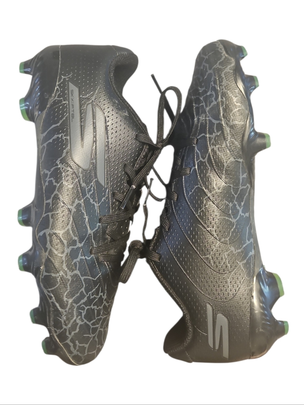 Skechers SKX Boys Black Gray Soccer Cleats Size 2.5